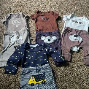 Carter's Kids Matching Sets - Gray, Brown, Blue